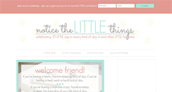 Desktop Screenshot of noticethelittlethings.com