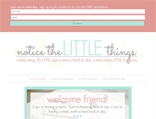 Tablet Screenshot of noticethelittlethings.com